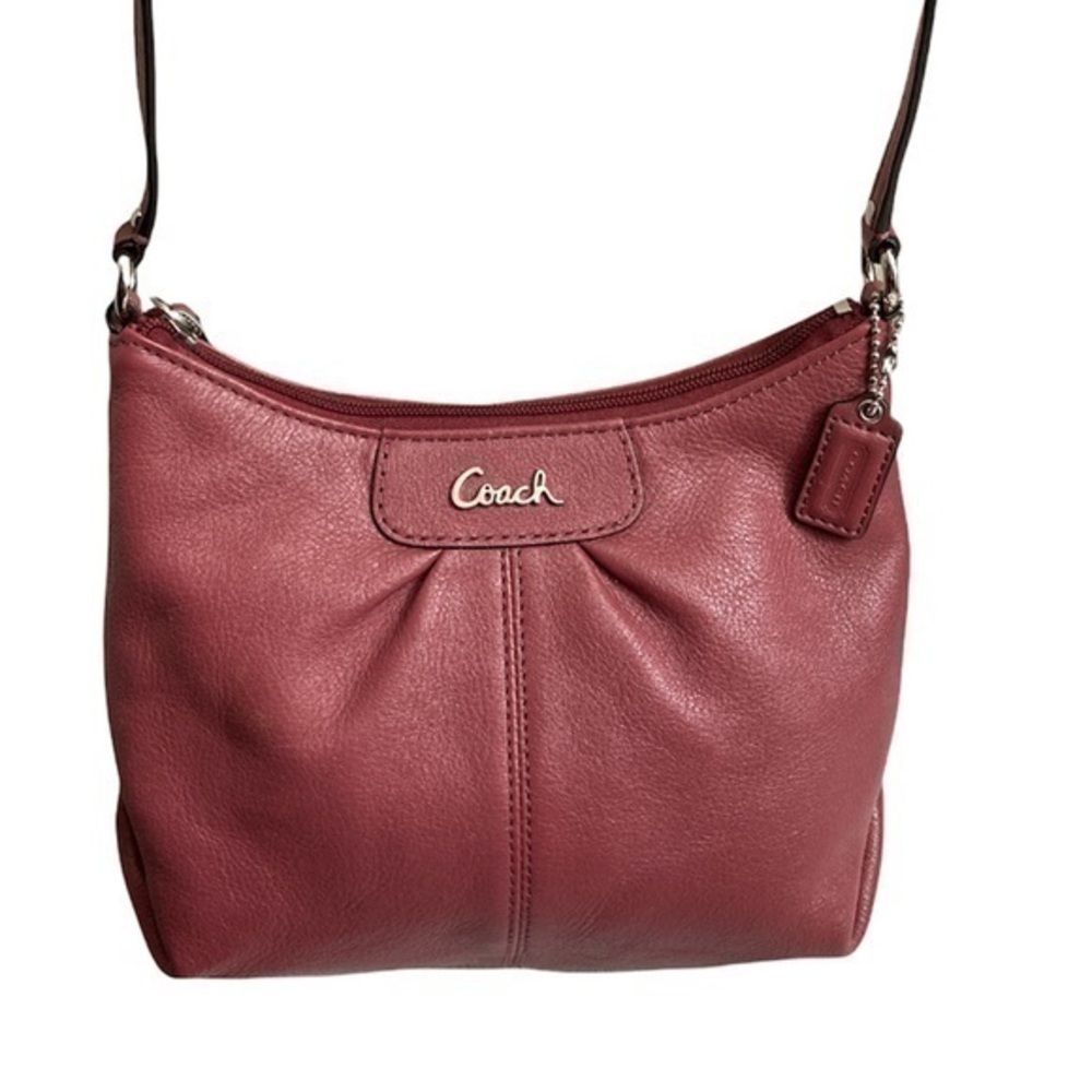Coach pink leather Ashley swing pack crossbody bag